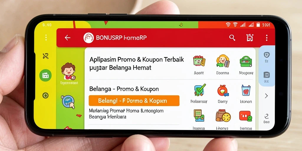 Tampilan antarmuka aplikasi BONUSRP yang menarik dan mudah dipahami.