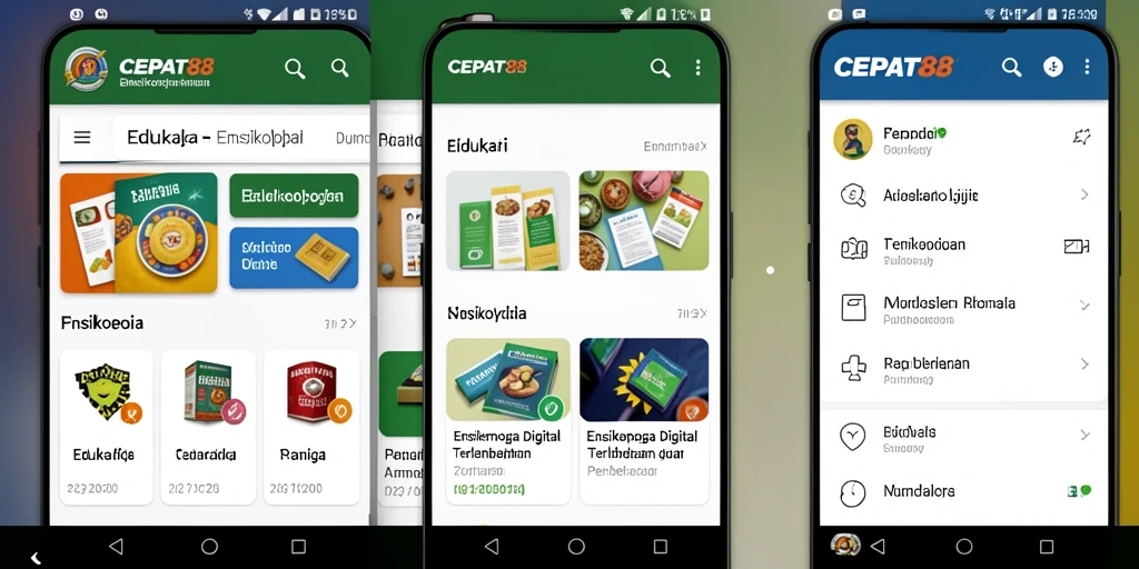 Tampilan antarmuka CEPAT88 yang ramah pengguna dan informatif.