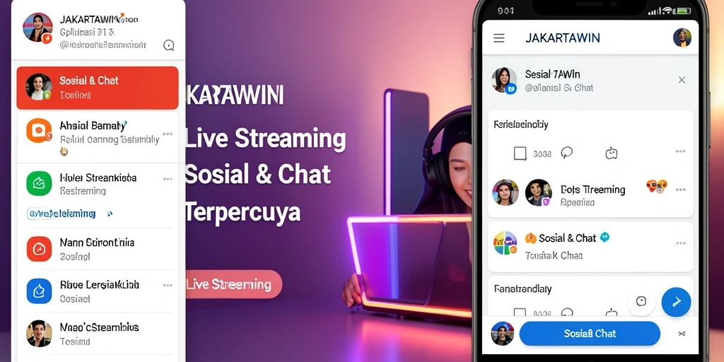 Antarmuka JAKARTAWIN yang menarik untuk Live Streaming.