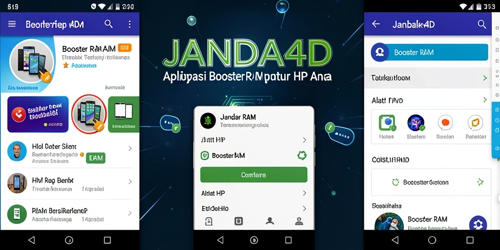 Antarmuka intuitif aplikasi JANDA4D untuk Booster RAM.