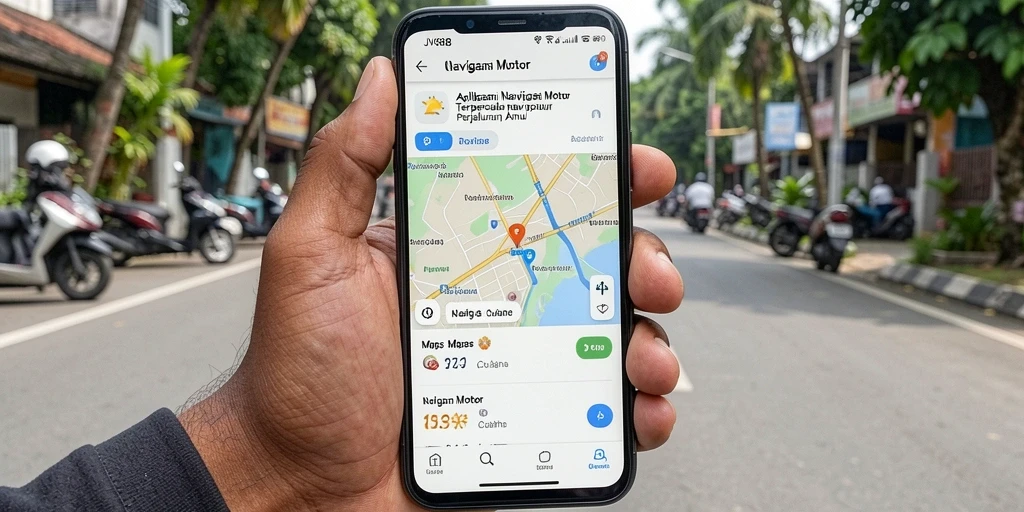 Antarmuka JVS88 dengan fitur Navigasi Motor yang lengkap.