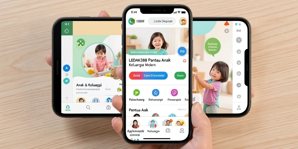 Tampilan antarmuka LEDAK388 yang ramah pengguna untuk Pantau Anak.