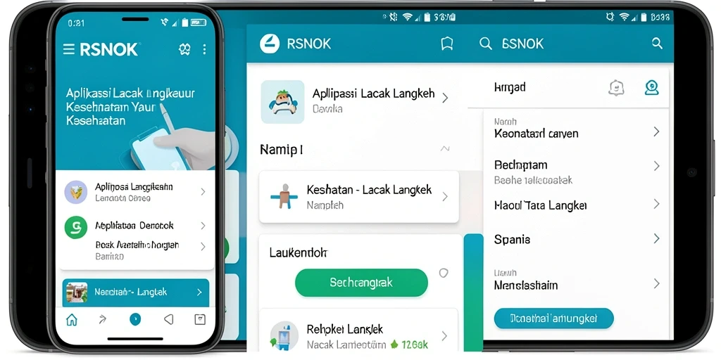 Screenshot aplikasi RSNOK yang menampilkan antarmuka pelacakan langkah.