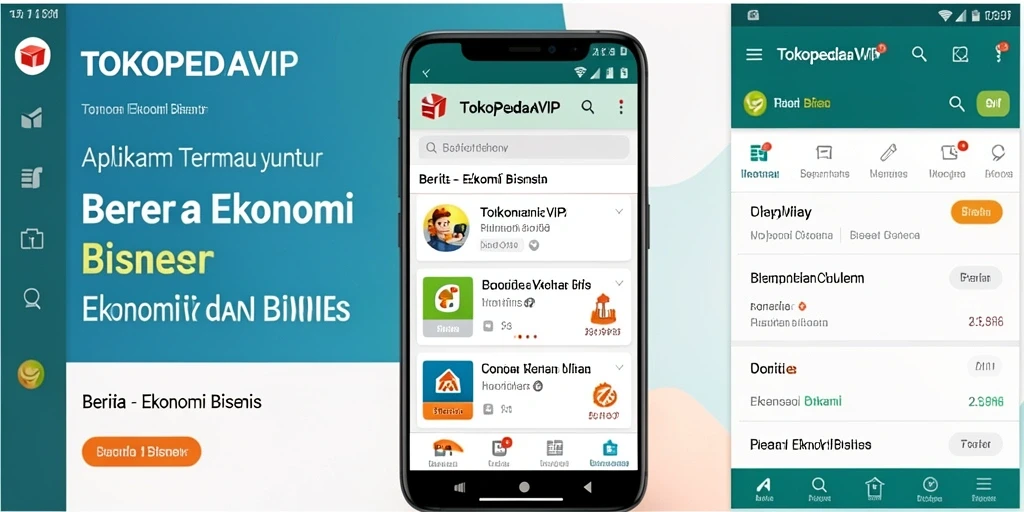 Antarmuka aplikasi TOKOPEDIAVIP yang modern dan informatif.