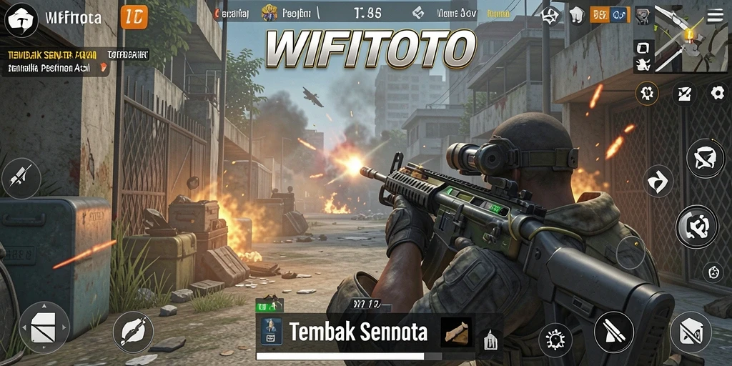 Screenshot WIFITOTO menampilkan aksi tembak yang mendebarkan.