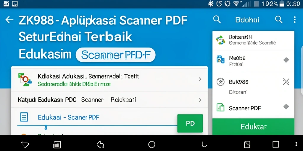 Antarmuka ZK988 yang intuitif untuk Scanner PDF.
